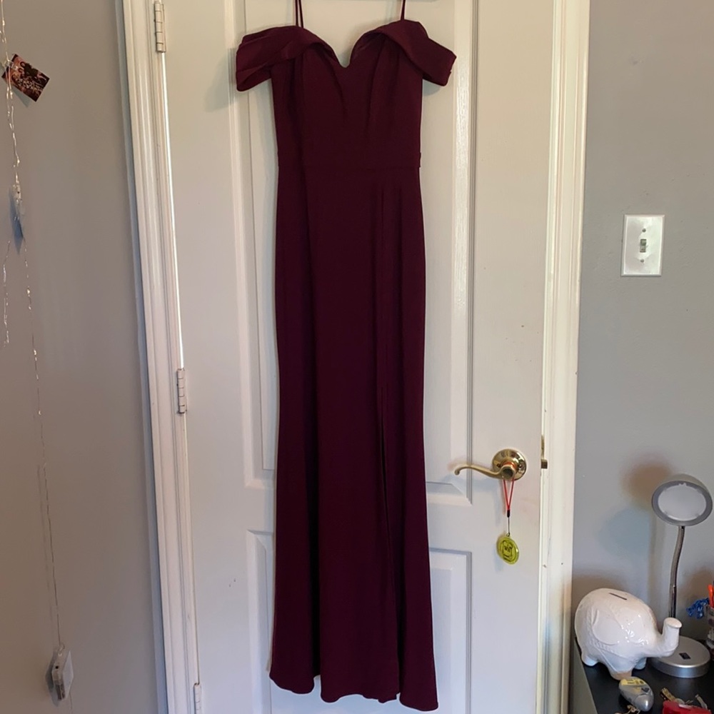 Burgundy formal dress